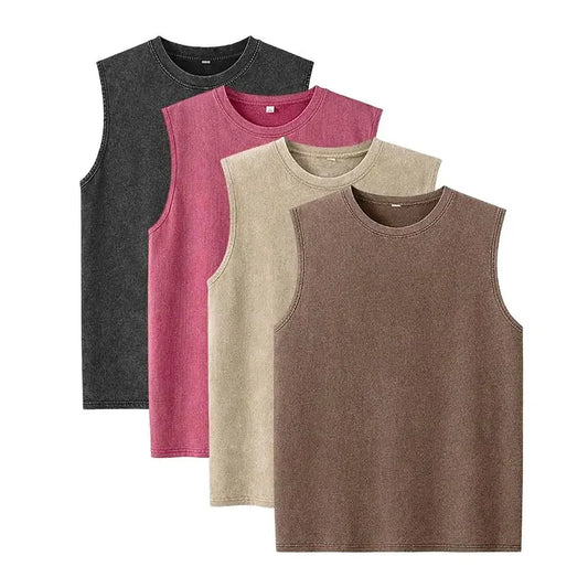 Men’s Oversized Washed Sleeveless Tee
