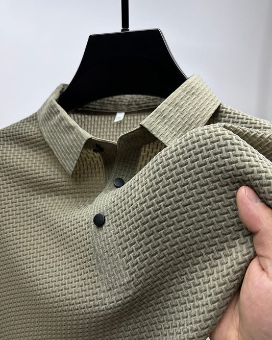 Men’s Ice Silk Polo Shirt – Breathable Summer Smart Casual Tee