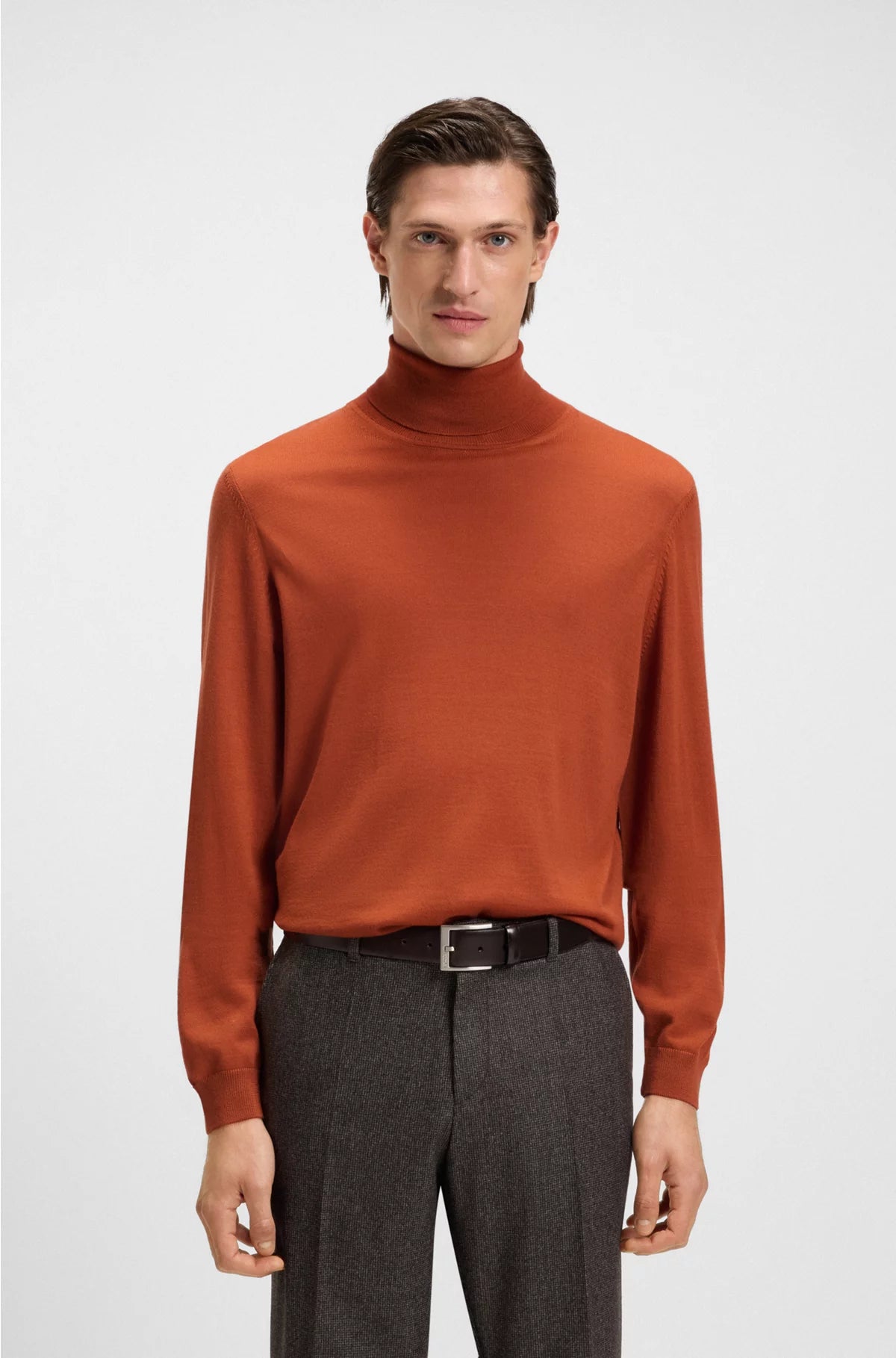 REGULAR-FIT ROLLNECK SWEATER IN MERINO WOOL