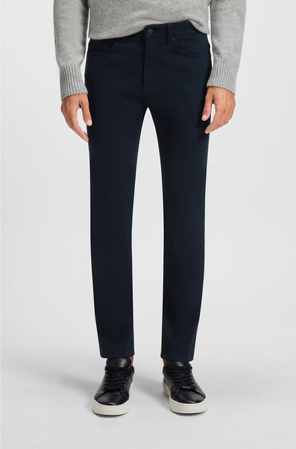 DELAWARE SLIM-FIT TROUSERS IN BRUSHED SATIN