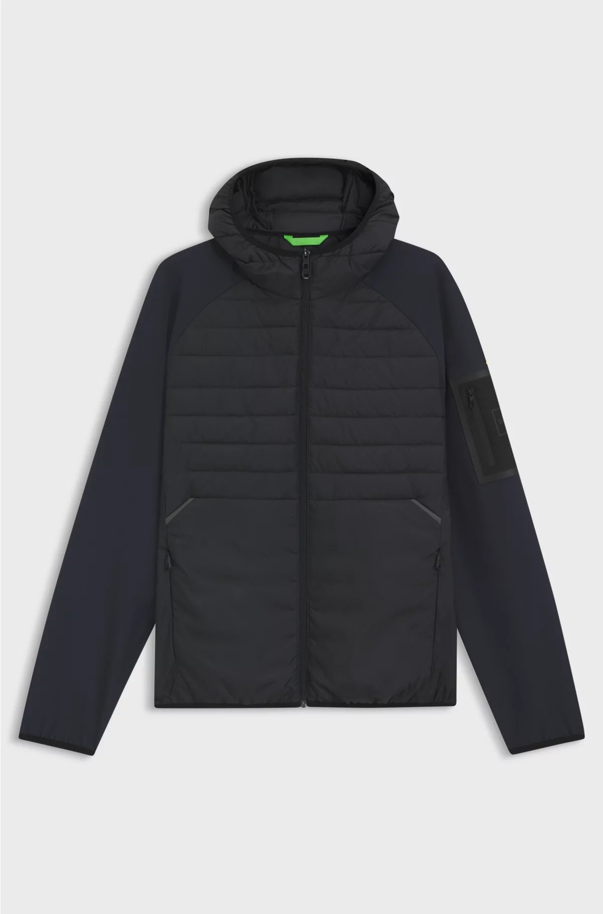 WATER-REPELLENT JACKET WITH ZIPPED SLEEVE POCKET