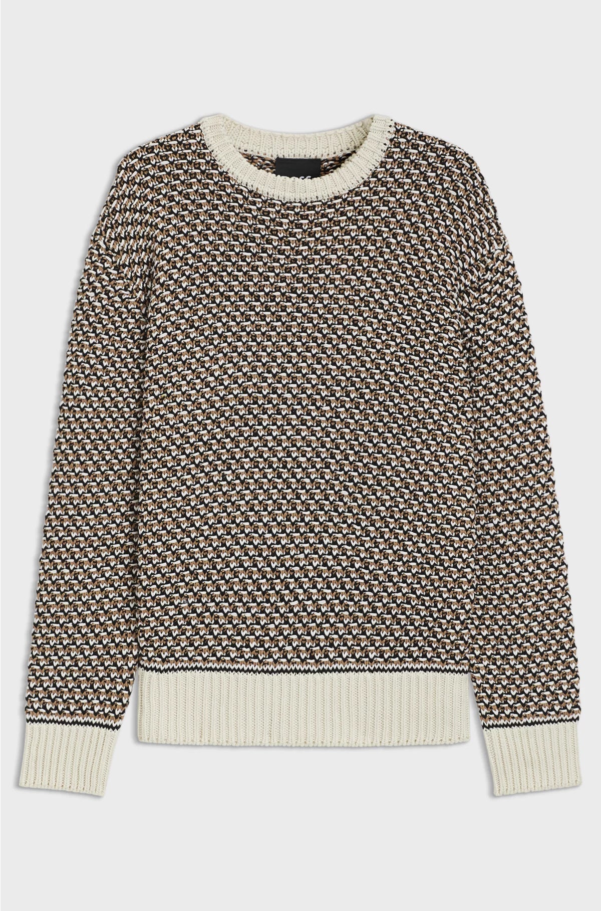 COTTON SWEATER WITH RICH KNITTED STRUCTURE