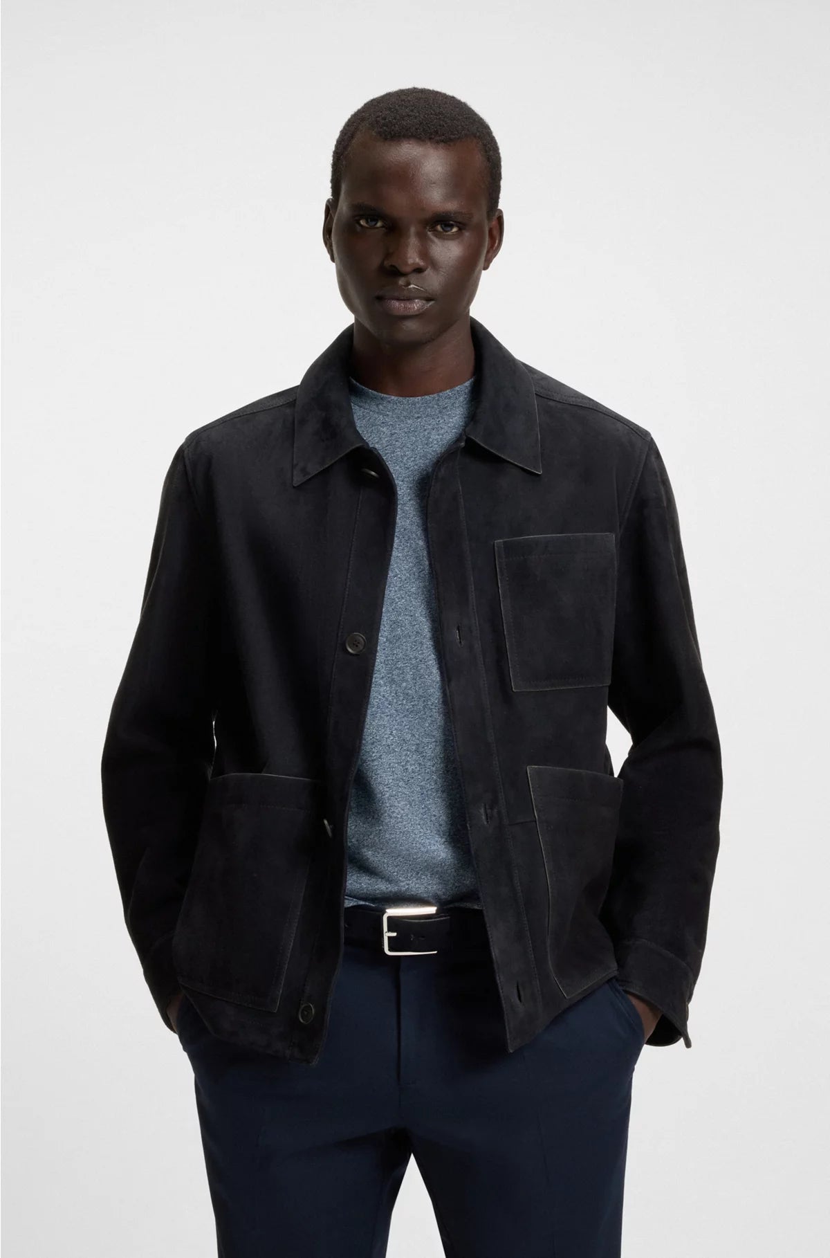 REGULAR-FIT JACKET IN NAPPALAN SUEDE