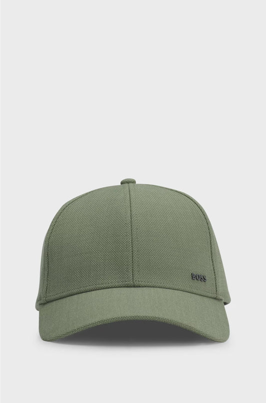 KNITTED-PIQUE CAP WITH LOGO PATCH