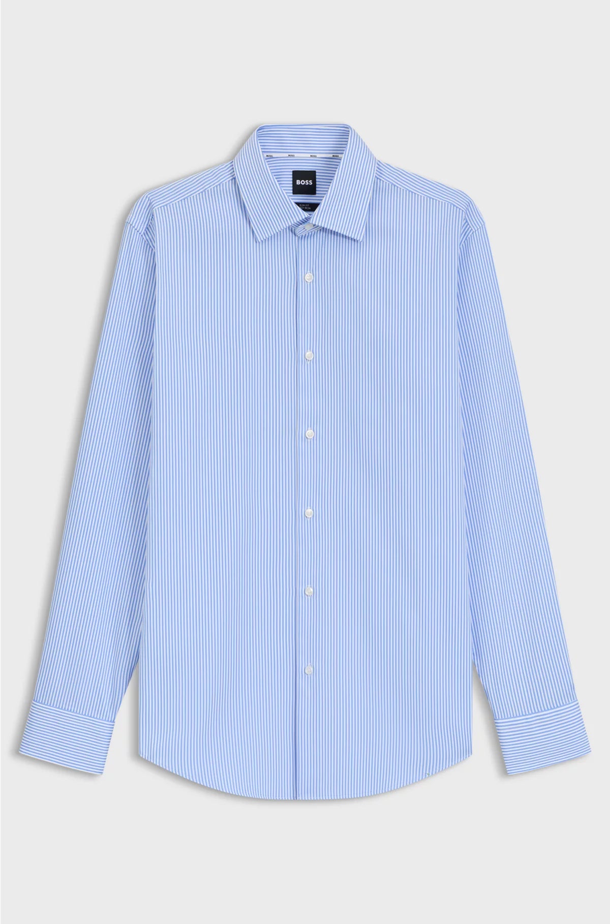 SLIM-FIT SHIRT IN EASY-IRON STRIPED COTTON