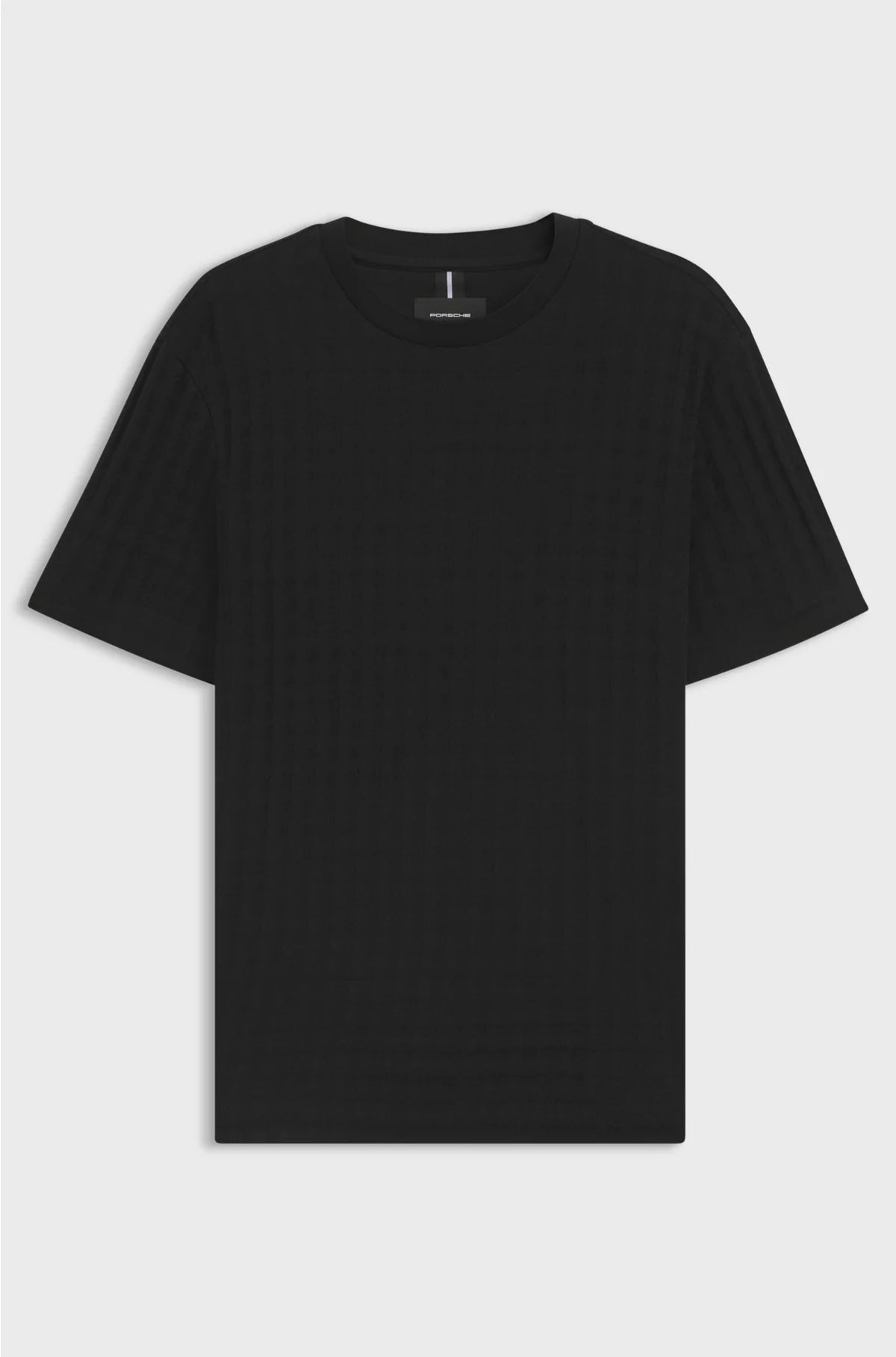 HOUNDSTOOTH-PATTERNED T-SHIRT IN MERCERISED COTTON