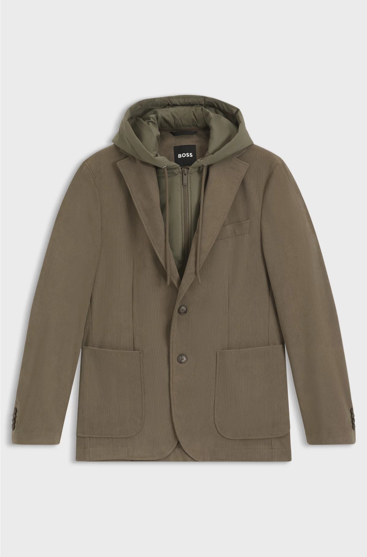 SLIM-FIT JACKET WITH INTEGRATED HOODIE