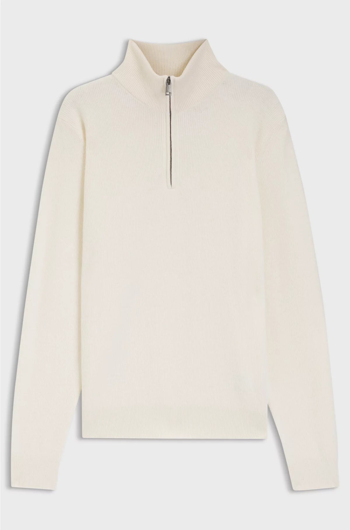 ZIP-NECK SWEATER IN ALPACA WOOL
