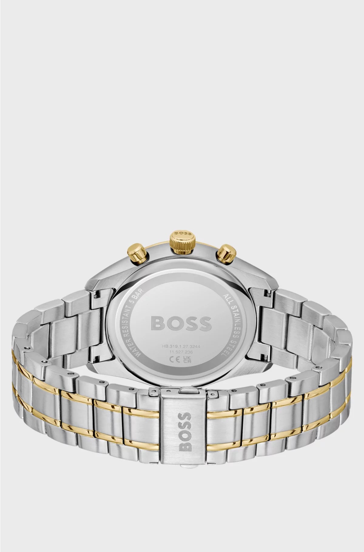 TWO-TONE CHRONOGRAPH WATCH WITH OLIVE DIAL