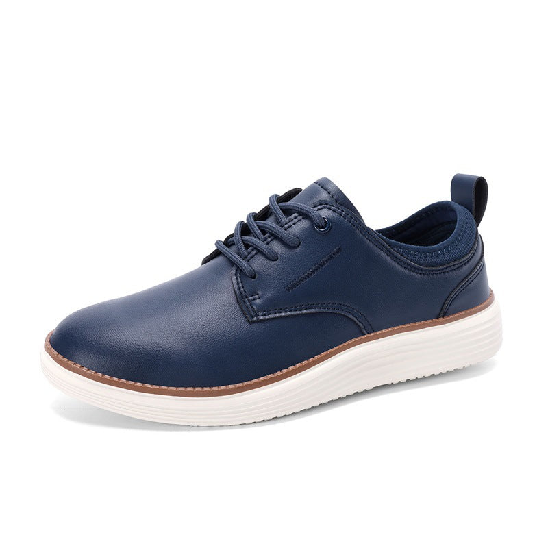 Men’s Comfortable Lace-Up Brogue Sneakers – Genuine Leather, Arch Support, Wide-Toe Fit, Shock-Absorbing Sole for All-Day Comfort