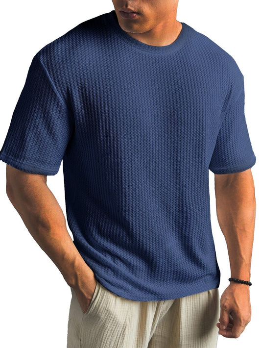 Men's Fashionable Basic Round Neck Short Sleeve T-Shirt