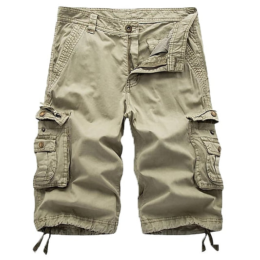 Men’s Cotton Cargo Shorts – Multi-Pocket Casual Summer Shorts