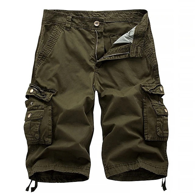 Men’s Cotton Cargo Shorts – Multi-Pocket Casual Summer Shorts