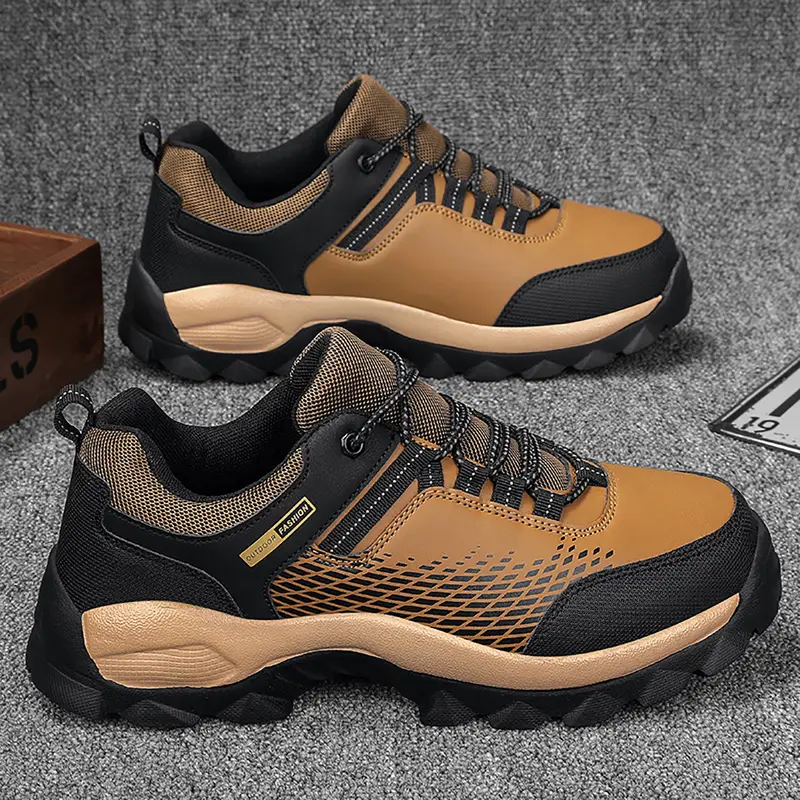 Men's Wear Resistant Waterproof Non-slip Anti-skid Anti-puncture Hiking Shoes Orthopedic Wide Toe Arch Support Walking Shoes