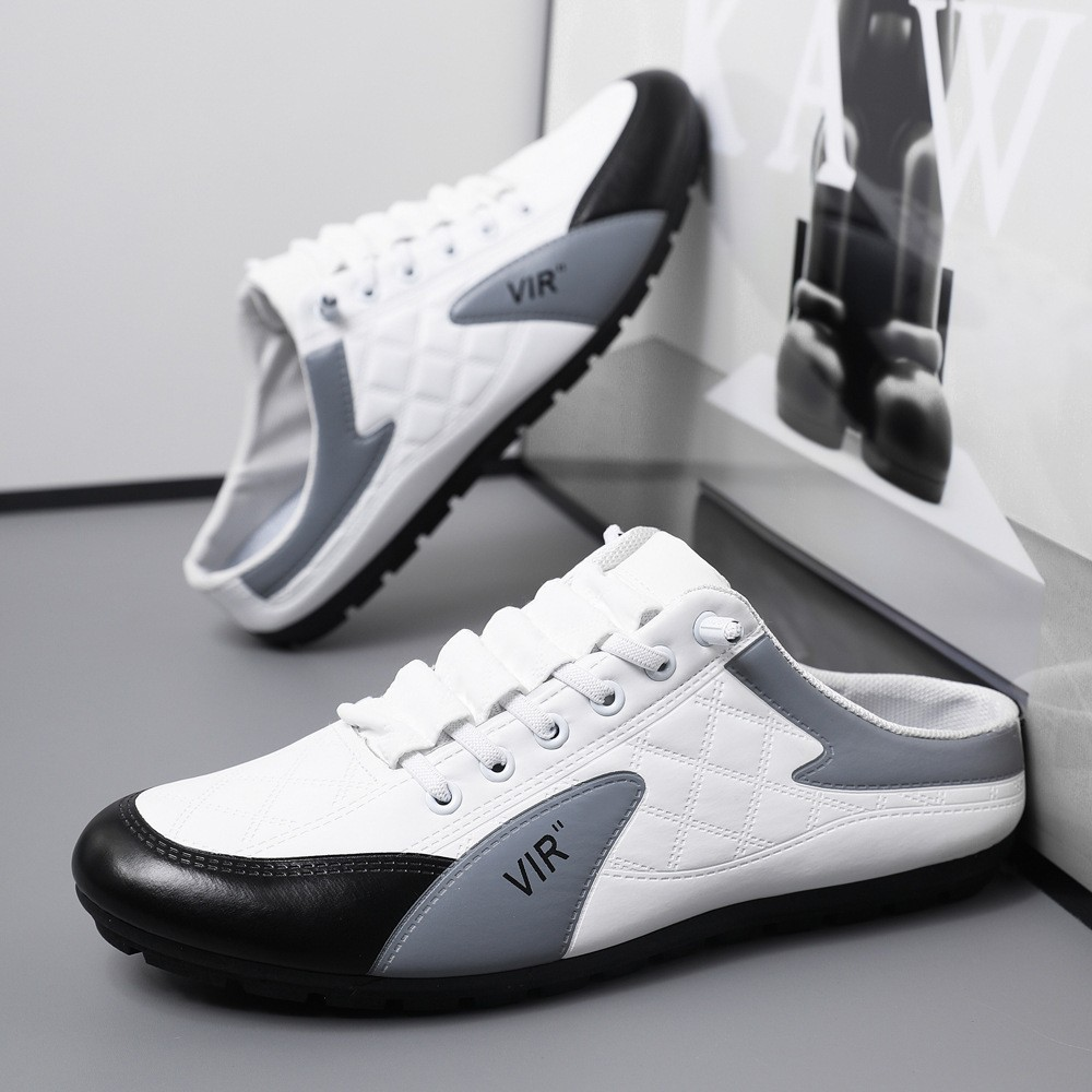 Men’s Breathable Mesh Slip-On Half Slippers