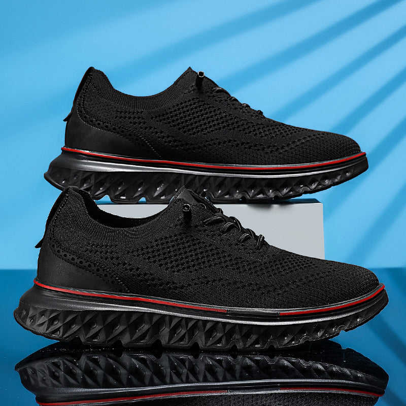Men’s Knit Oxford Shoes – Lightweight Breathable Dress Sneakers