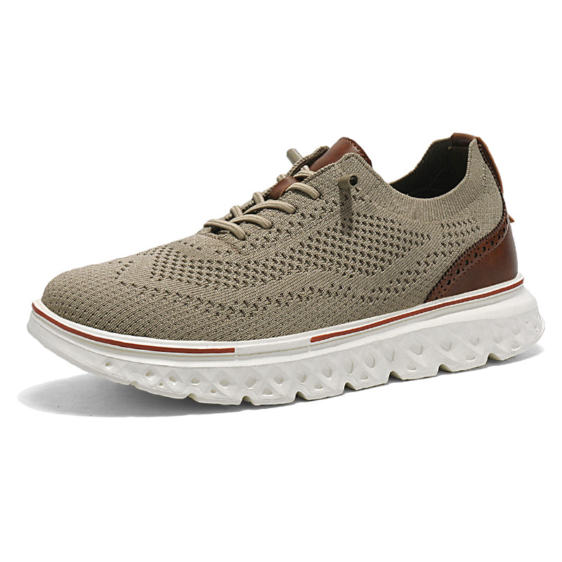 Men’s Knit Oxford Shoes – Lightweight Breathable Dress Sneakers