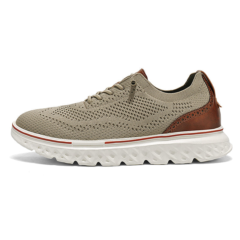 Men’s Knit Oxford Shoes – Lightweight Breathable Dress Sneakers