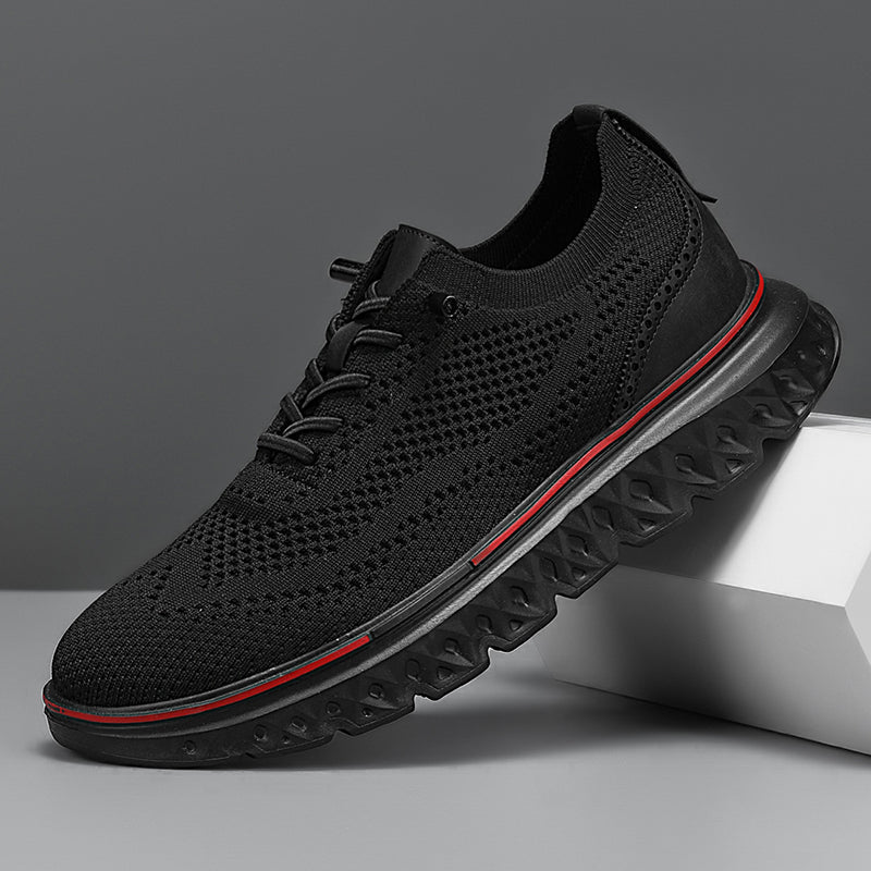 Men’s Knit Oxford Shoes – Lightweight Breathable Dress Sneakers