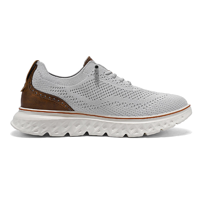 Men’s Knit Oxford Shoes – Lightweight Breathable Dress Sneakers