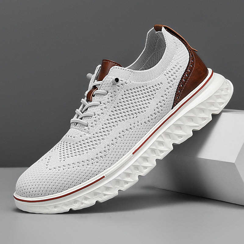 Men’s Knit Oxford Shoes – Lightweight Breathable Dress Sneakers