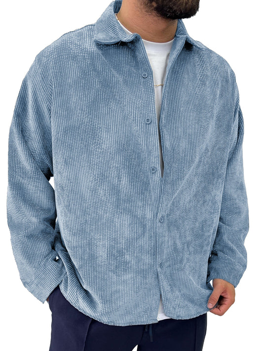Men's Fashion Basics Casual Retro Long Sleeve Shirt