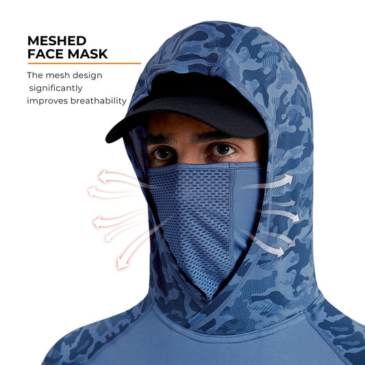 Sun Hoodie with Built-In Face Cover