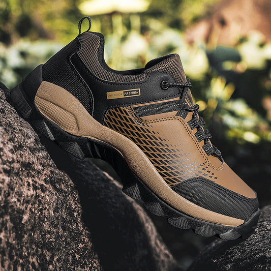 Men's Wear Resistant Waterproof Non-slip Anti-skid Anti-puncture Hiking Shoes Orthopedic Wide Toe Arch Support Walking Shoes