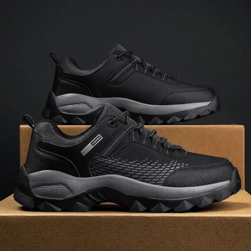 Men's Wear Resistant Waterproof Non-slip Anti-skid Anti-puncture Hiking Shoes Orthopedic Wide Toe Arch Support Walking Shoes