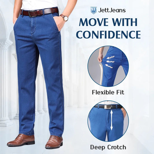 JettJeans3 - Men's Classic Straight Fit Stretch Jeans