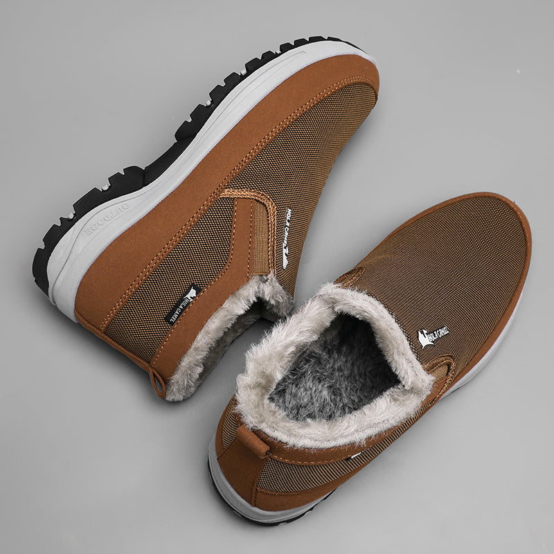 Men's Outdoor Slip-on Warm Boots - Slip-resistant, Puncture-resistant - Arch Support, Wide Toe
