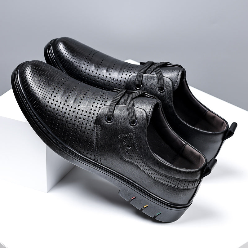 Men’s Comfortable Leather Shoes With Arch Support & A Roomier Fit