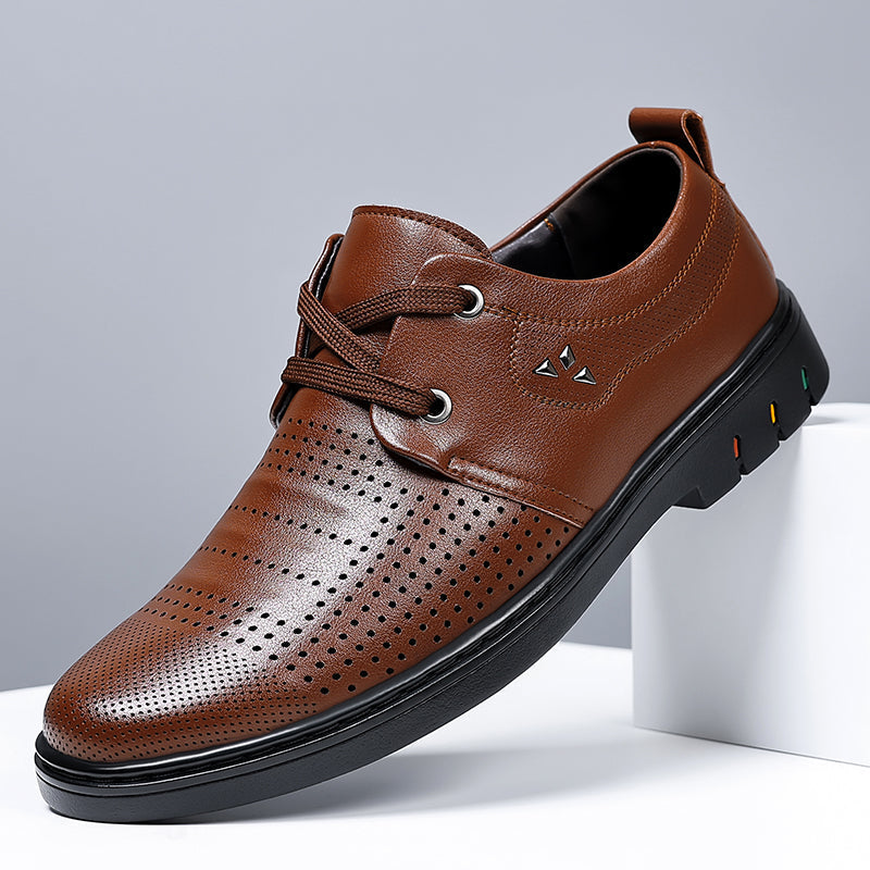 Men’s Comfortable Leather Shoes With Arch Support & A Roomier Fit
