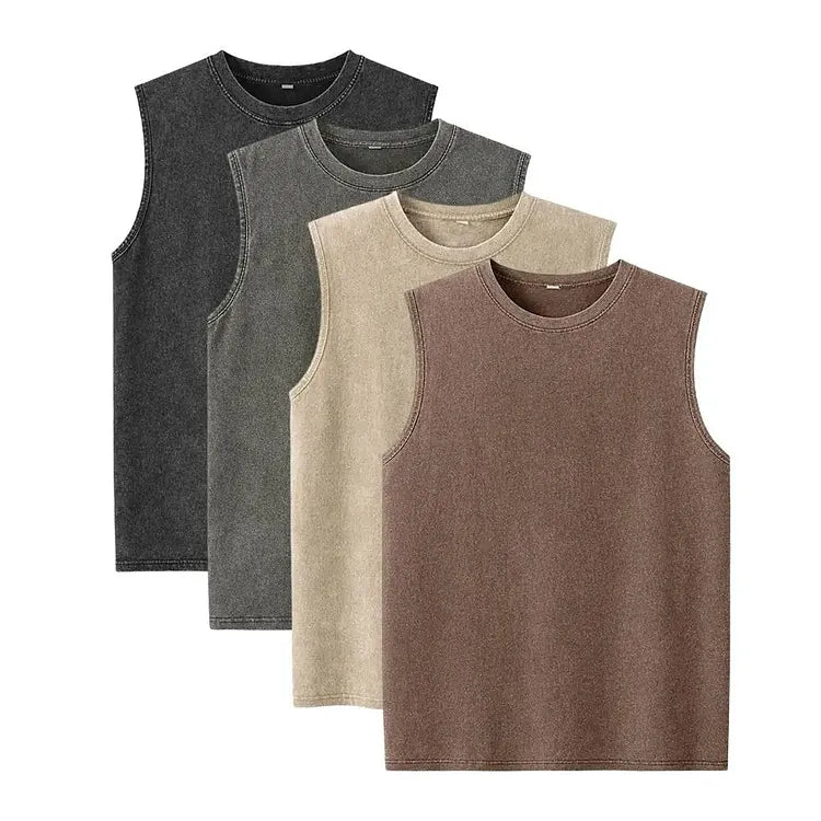 Men’s Oversized Washed Sleeveless Tee