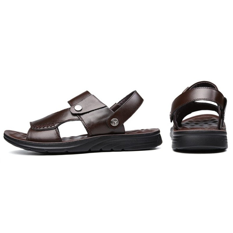 Ultra-Comfort Men’s Leather Fisherman Sandals - Non-Slip & Breathable