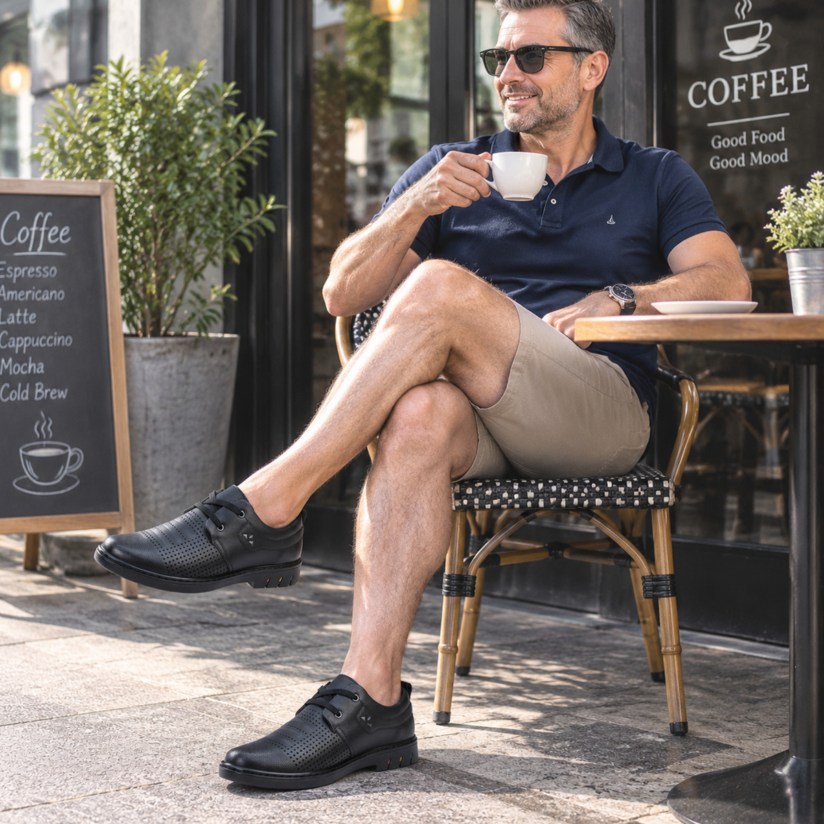 Men’s Comfortable Leather Shoes With Arch Support & A Roomier Fit