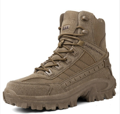 Men Combat Boots Waterproof Non-Slip Hiking Boots Anti-Puncture Anti-Sprain Work Boots