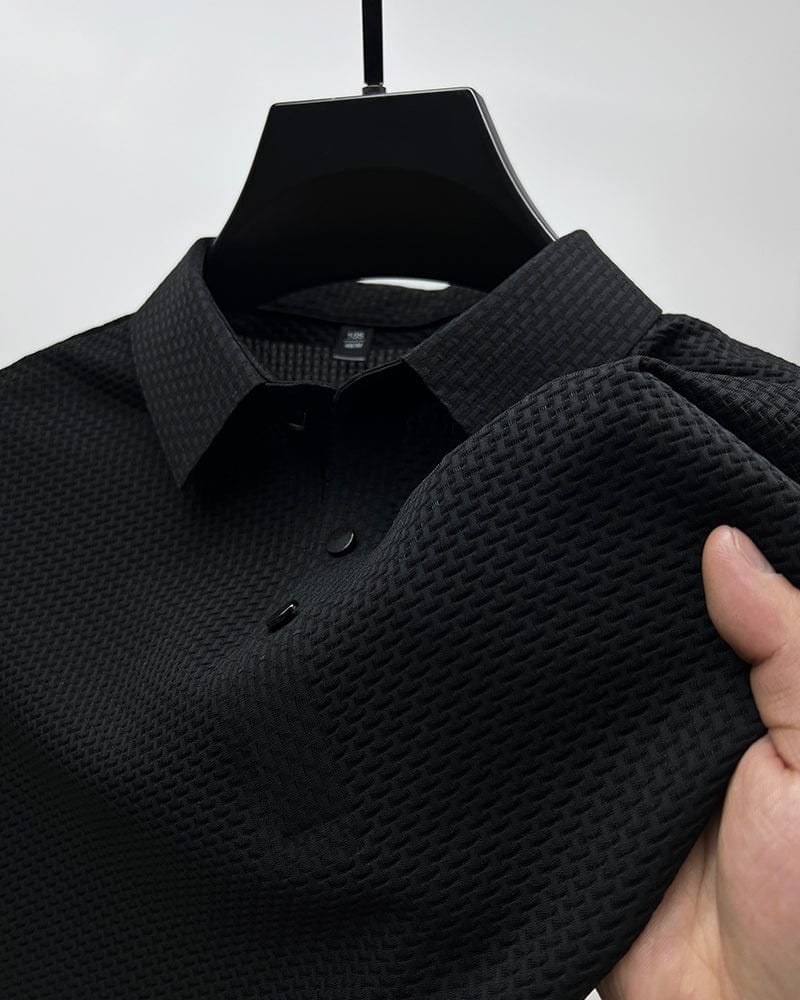 Men’s Ice Silk Polo Shirt – Breathable Summer Smart Casual Tee