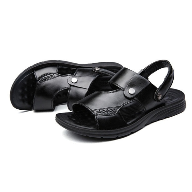 Ultra-Comfort Men’s Leather Fisherman Sandals - Non-Slip & Breathable