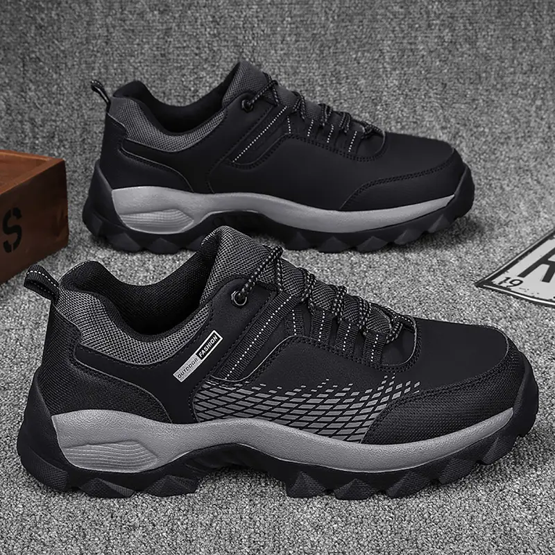 Men's Wear Resistant Waterproof Non-slip Anti-skid Anti-puncture Hiking Shoes Orthopedic Wide Toe Arch Support Walking Shoes