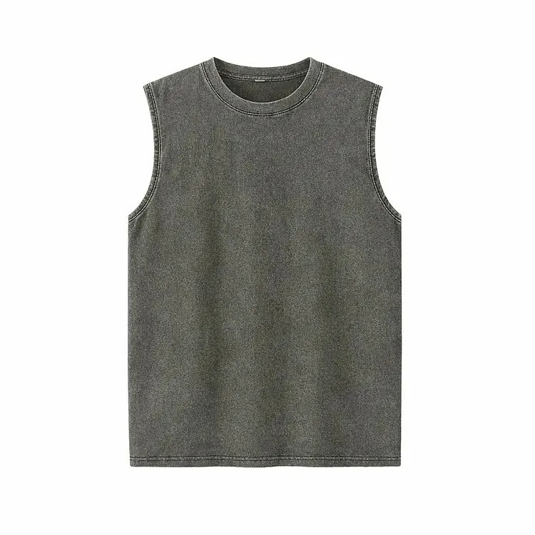 Men’s Oversized Washed Sleeveless Tee