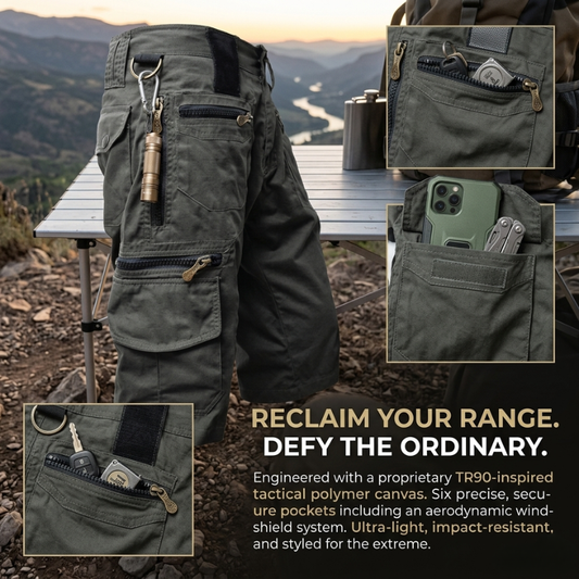 Men's Tactical Cargo Shorts - Multi-Pocket Outdoor Utility Shorts