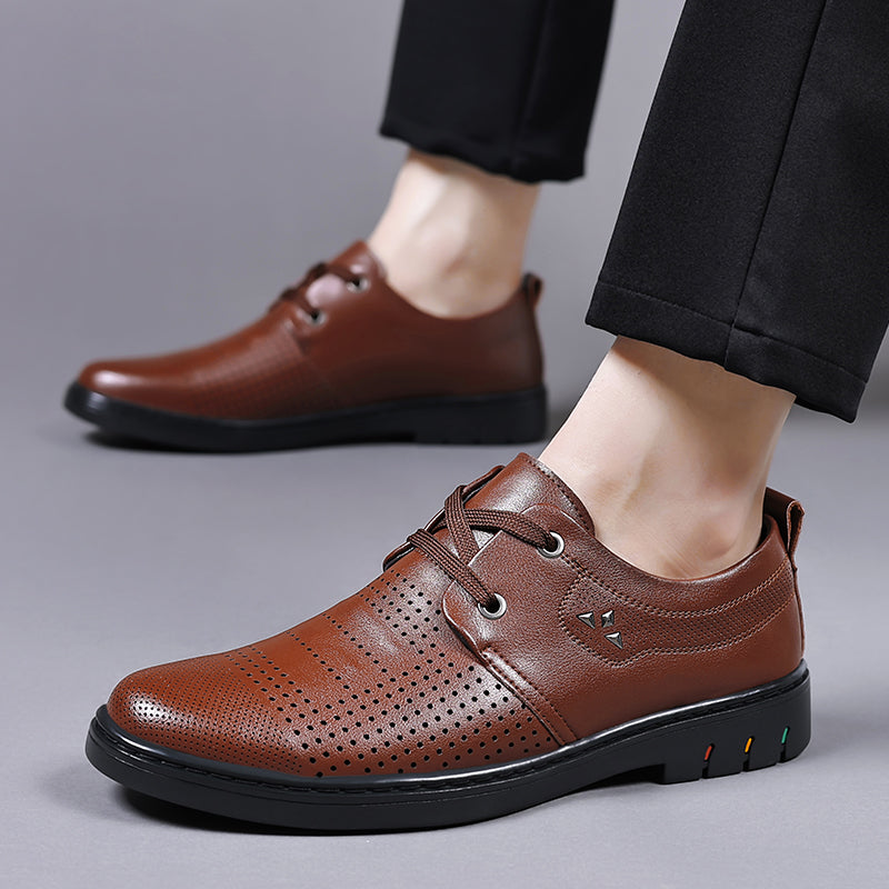 Men’s Comfortable Leather Shoes With Arch Support & A Roomier Fit