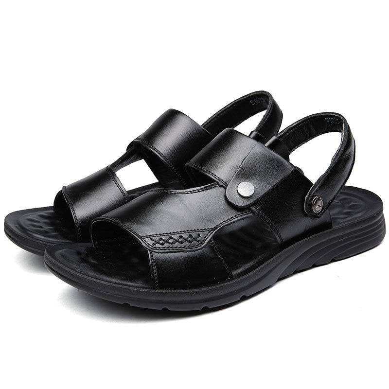 Ultra-Comfort Men’s Leather Fisherman Sandals - Non-Slip & Breathable