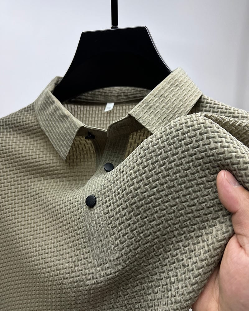 Men’s Ice Silk Polo Shirt – Breathable Summer Smart Casual Tee