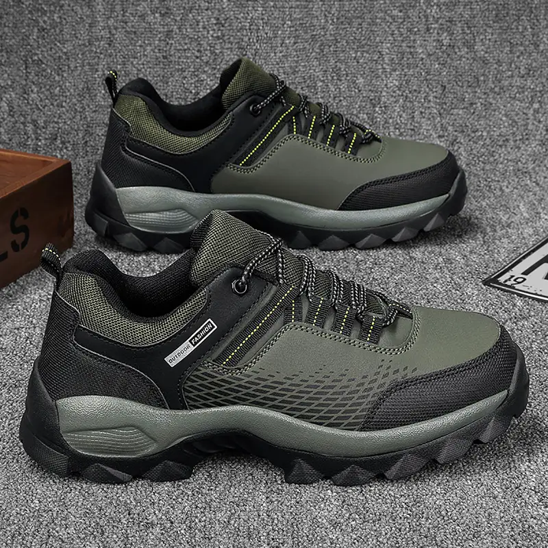 Men's Wear Resistant Waterproof Non-slip Anti-skid Anti-puncture Hiking Shoes Orthopedic Wide Toe Arch Support Walking Shoes