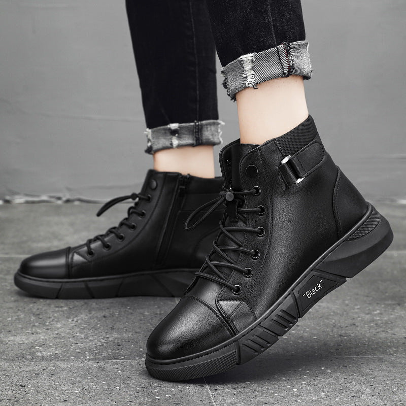 Men’s Genuine Leather Casual Boots – Timeless Style & All-Day Comfort