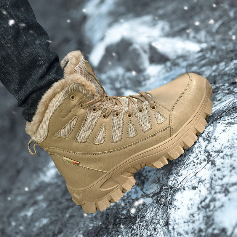 Men Combat Boots Waterproof Non-Slip Hiking Boots Anti-Puncture Anti-Sprain Work Boots