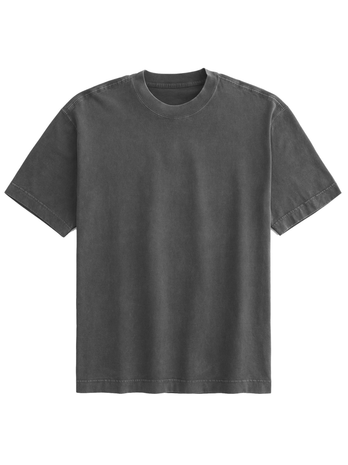 Men's 100% Cotton Casual Basic Versatile Washed Distressed Retro Short-sleeved T-shirt