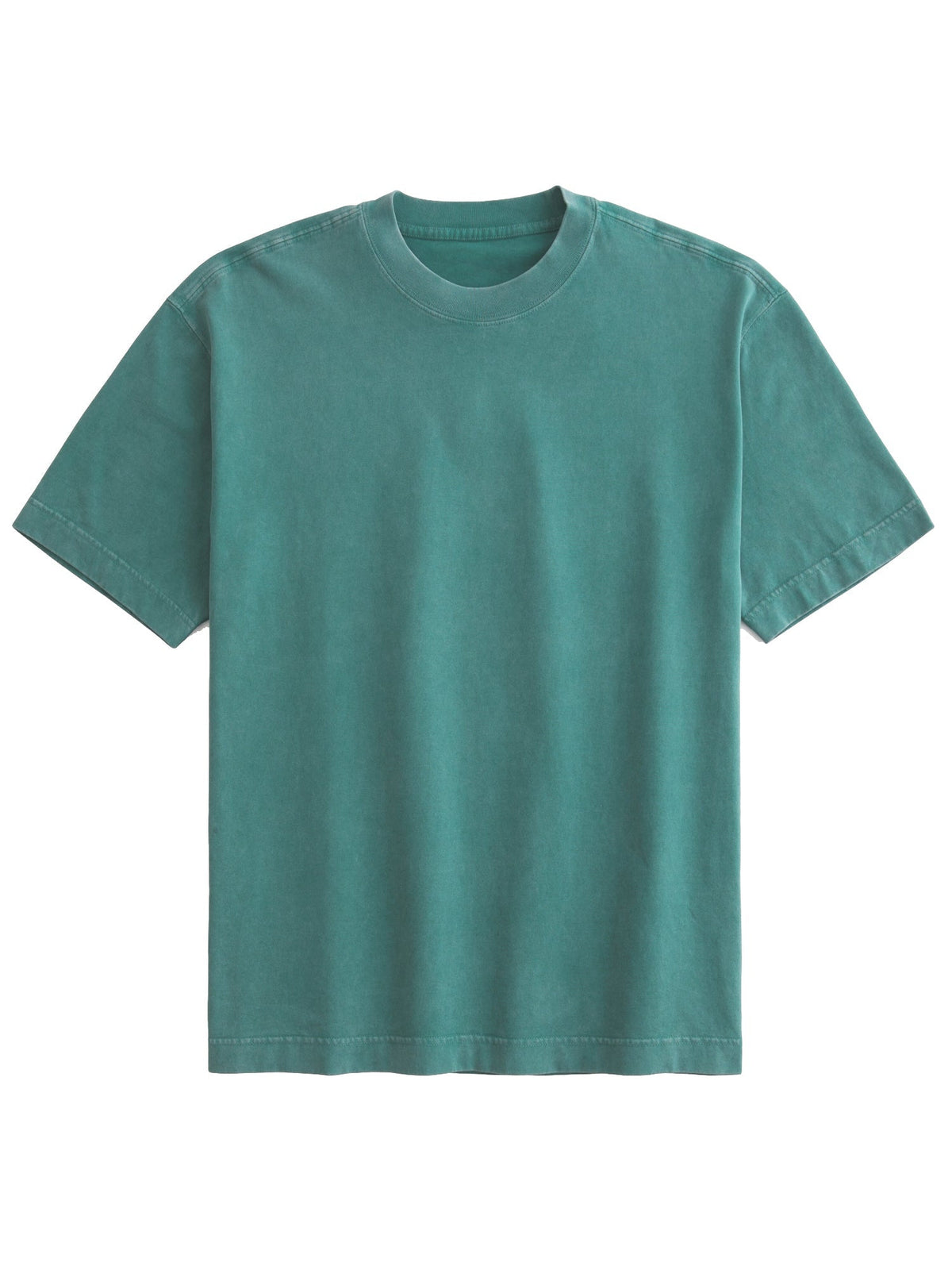 Men's 100% Cotton Casual Basic Versatile Washed Distressed Retro Short-sleeved T-shirt